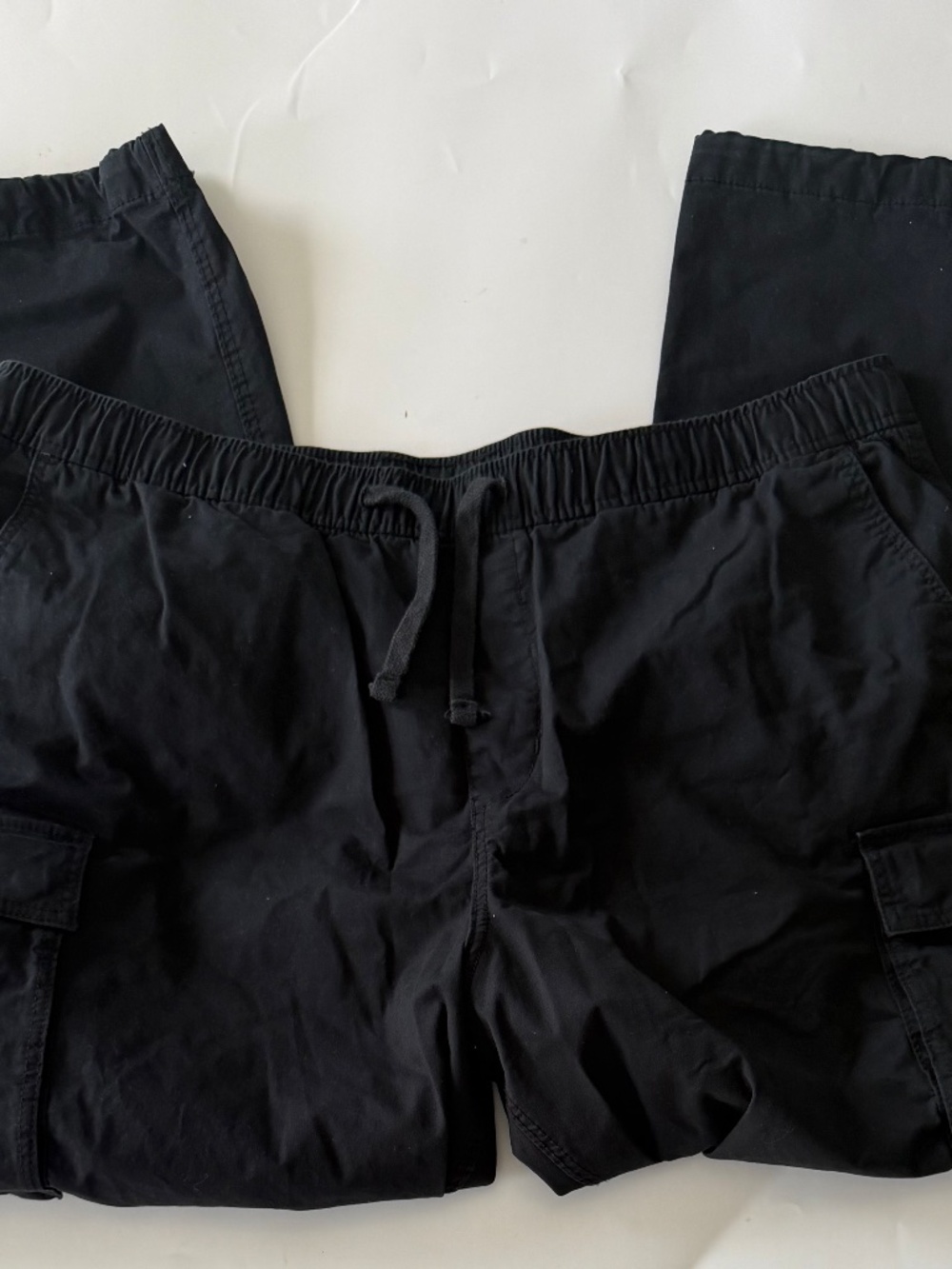H&M Men's Black Utility-Style Cinched Cargo Pants Size XL EUC